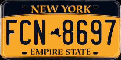 NY license plate FCN8697