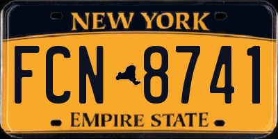 NY license plate FCN8741