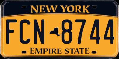 NY license plate FCN8744
