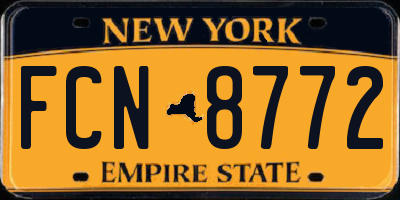 NY license plate FCN8772