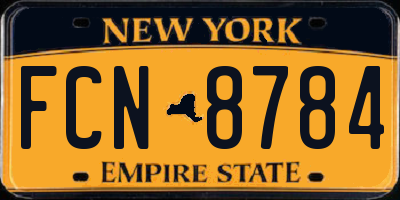 NY license plate FCN8784