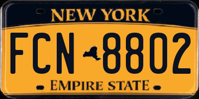 NY license plate FCN8802