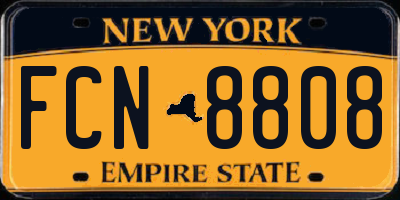 NY license plate FCN8808