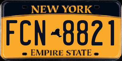 NY license plate FCN8821