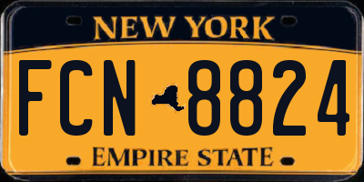 NY license plate FCN8824