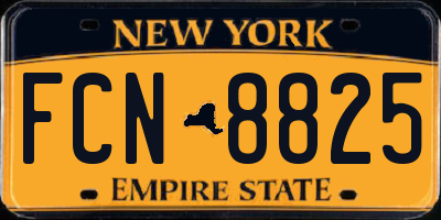 NY license plate FCN8825