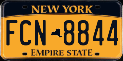 NY license plate FCN8844