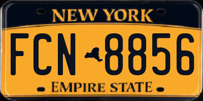 NY license plate FCN8856