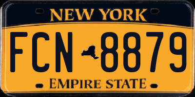 NY license plate FCN8879