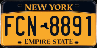 NY license plate FCN8891