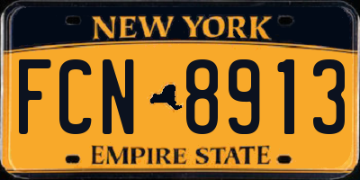 NY license plate FCN8913