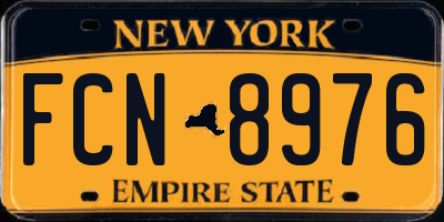 NY license plate FCN8976
