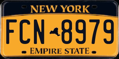 NY license plate FCN8979