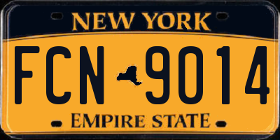 NY license plate FCN9014