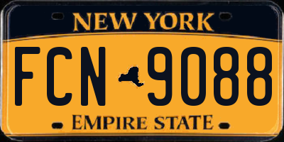 NY license plate FCN9088
