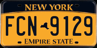 NY license plate FCN9129