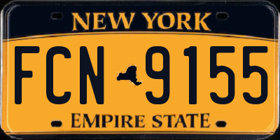 NY license plate FCN9155