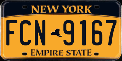 NY license plate FCN9167