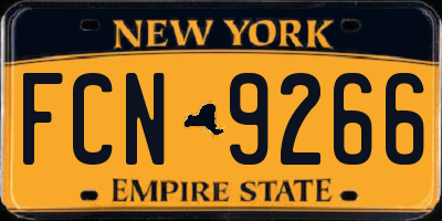 NY license plate FCN9266