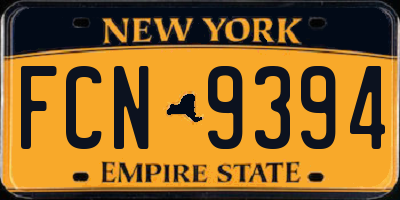 NY license plate FCN9394