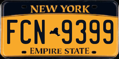 NY license plate FCN9399