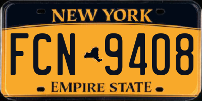 NY license plate FCN9408