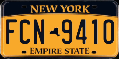 NY license plate FCN9410