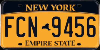 NY license plate FCN9456