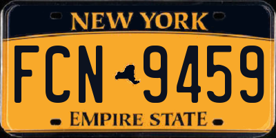 NY license plate FCN9459
