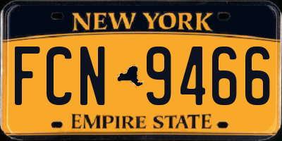 NY license plate FCN9466