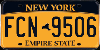 NY license plate FCN9506