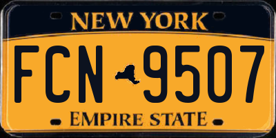 NY license plate FCN9507
