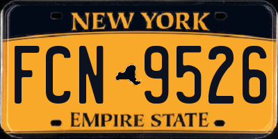NY license plate FCN9526