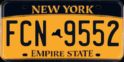 NY license plate FCN9552