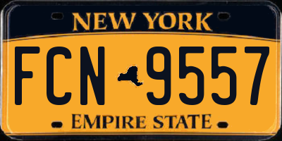 NY license plate FCN9557