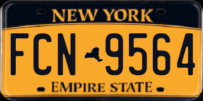 NY license plate FCN9564