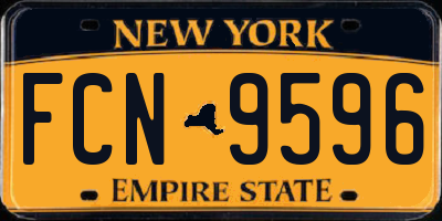 NY license plate FCN9596