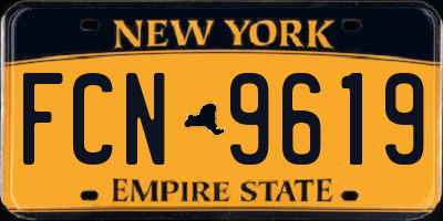 NY license plate FCN9619