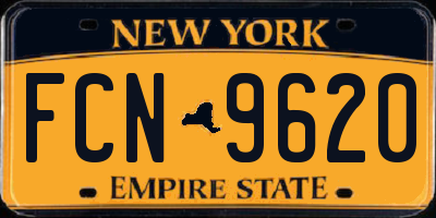 NY license plate FCN9620