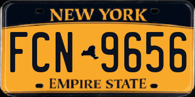 NY license plate FCN9656