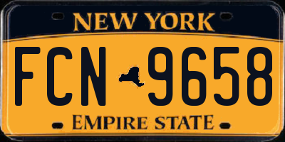 NY license plate FCN9658