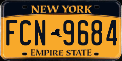 NY license plate FCN9684