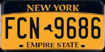 NY license plate FCN9686