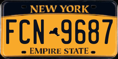NY license plate FCN9687