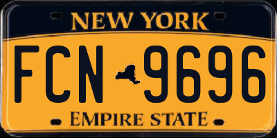 NY license plate FCN9696