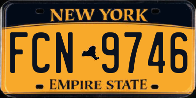 NY license plate FCN9746
