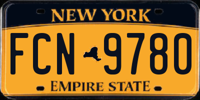 NY license plate FCN9780