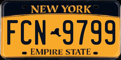 NY license plate FCN9799