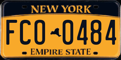 NY license plate FCO0484