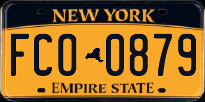 NY license plate FCO0879